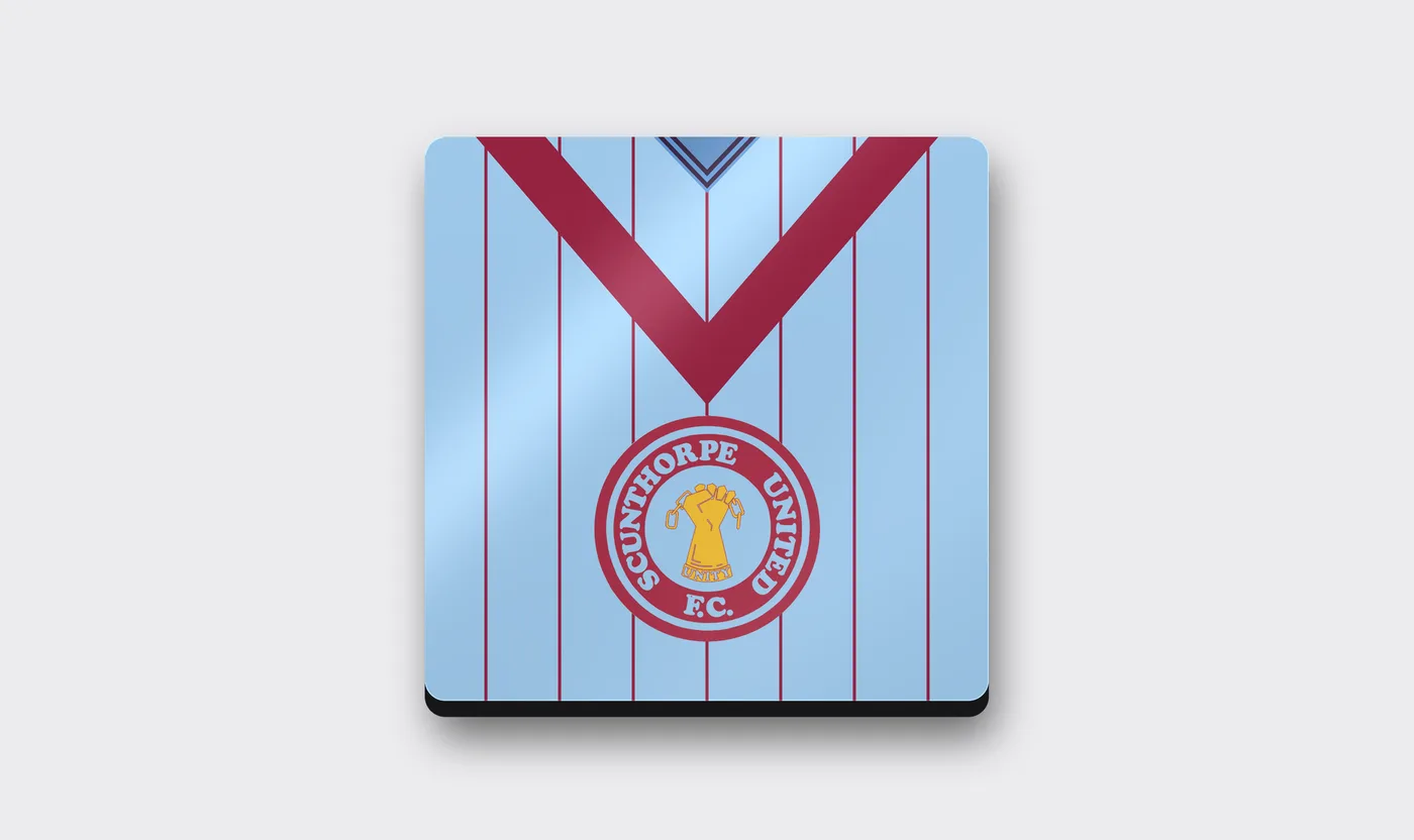Scunthorpe United 80s Chevron Kit Coaster