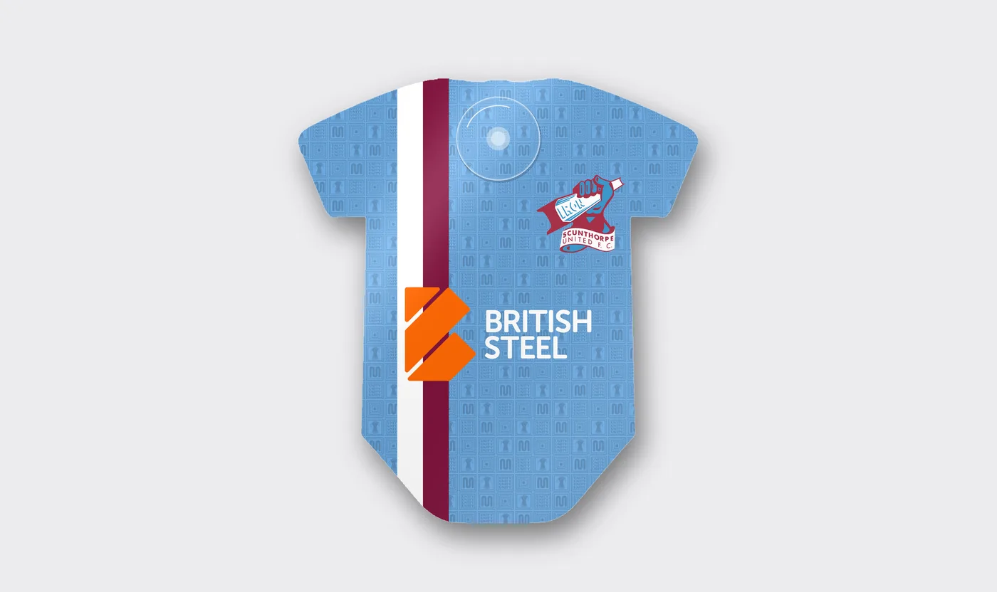 Scunthorpe United Away Kit Car Window Shirt Sign